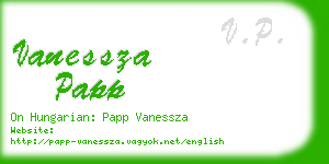 vanessza papp business card